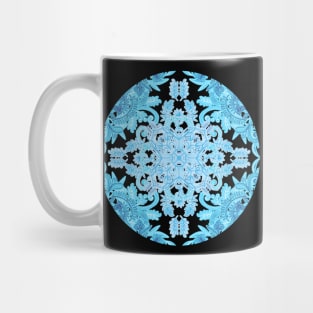 Symmetrical Pattern in Blue and Turquoise Mug